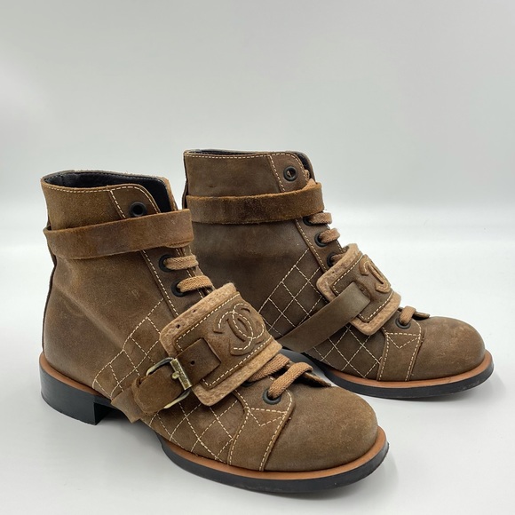 CHANEL Shoes - Chanel CC Combat Boots